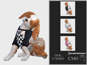 Sims 4 — Dog T-shirt C540 by turksimmer — 3 Swatches Compatible with HQ mod Works with all of skins Custom Thumbnail All