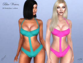Sims 4 — Blue Waters by pizazz — Blue Waters Swimsuit for your sims 4 game. image above was taken in game so that you can
