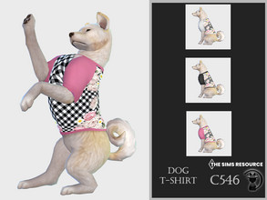 Sims 4 — Dog T-shirt C546 by turksimmer — 3 Swatches Compatible with HQ mod Works with all of skins Custom Thumbnail All