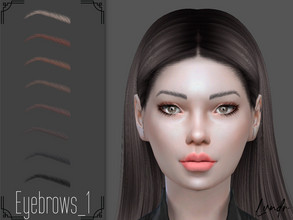 Sims 4 — Eyebrows_1 by LVNDRCC — Natural feather detailed eyebrows in soft, natural shades of black, dark grey, dark