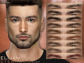 Sims 4 — Elijah Eyebrows N107 by MagicHand — Straight eyebrows in 13 colors - HQ compatible. Preview - CAS thumbnail