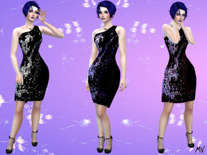 Sims 4 — Louise dress by MeuryVidal — Formal dress for summer days.