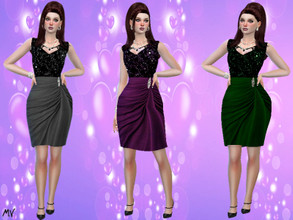 Sims 4 — Tiffany Dress by MeuryVidal — A beautiful chic model to wear for various formal and informal occasions.