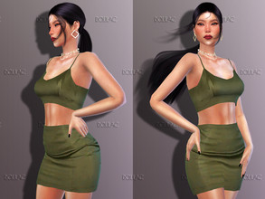 Sims 4 — Stretch Satin Top [SET] DO188 by DOLilac — Stretch satin top set with color options