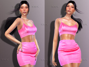 Sims 4 — Stretch Satin Skirt [SET] DO189 by DOLilac — Stretch satin skirt set with color options