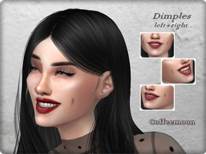 Sims 4 — Skin detail - dimples by coffeemoon — Skin features category 3 color options 3 locations for female and male: