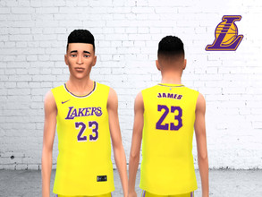 Sims 4 — Los Angeles Lakers Jersey Lebron James by AeroJay — - Los Angeles Lakers Jersey Lebron James - 1 Color - Don't