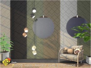 Sims 4 — Falco Wall Panels And Lightings by Onyxium — Onyxium@TSR Design Workshop Decor And Lighting Collection | Belong