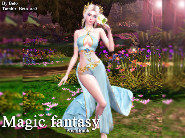 Sims 4 — Magic fantasy (Pose pack) by Beto_ae0 — Magic poses for your sims, I hope you like them - Includes 4 poses -