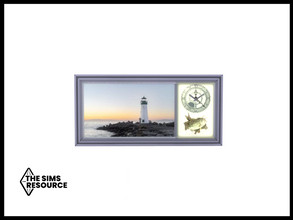 Sims 4 — Coastal Retreat Lighthouse Clock by seimar8 — Maxis match coastal lighthouse clock with a nautical theme