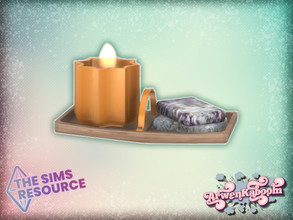 Sims 4 — Glassary - Candle by ArwenKaboom — Base game candle tray in 4 recolors. You can find all objects by searching