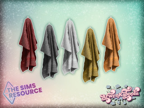 Sims 4 — Glassary - Hanging Towel Small by ArwenKaboom — Base game hanging towel in 5 recolors. You can find all objects