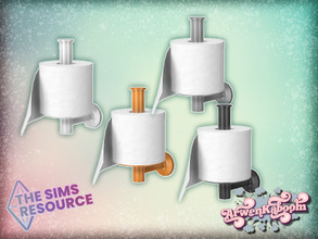 Sims 4 — Glassary - Toilet Paper Holder by ArwenKaboom — Base game toilet paper in 4 recolors. You can find all objects