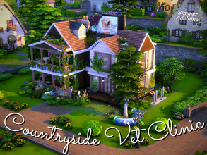 Sims 4 — Countryside Vet Clinic by simmer_adelaina — This vet clinic has four examine rooms, 4 balconies, one surgery