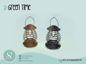 Sims 4 — Green time lamp by SIMcredible! — by SIMcredibledesigns.com available at TSR 2 colors variations