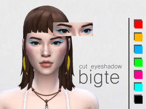Sims 4 — Cut Eyeshadow by bigte — - 7 swatches 