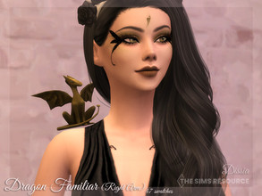 Sims 4 — Dragon Familiar (Right Arm) by Dissia — Little dragon sitting on your sim right shoulder Available in 47