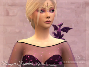 Sims 4 — Dragon Familiar (Left Arm) by Dissia — Little dragon sitting on your sim left shoulder Available in 47 swatches