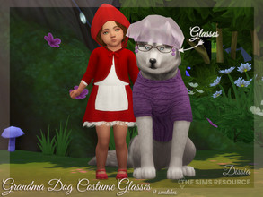 Sims 4 — Grandma Dog Costume Glasses by Dissia — Dog grandma costume glasses inspired by Little Red Riding Hood Story :)