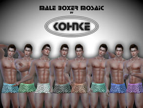 Sims 4 — Kohnke Male Boxer Mosaic by CHKohnke — Male Underwear Boxer