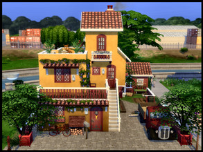 Sims 4 — La Minaudiere no cc by sgK452 — Adorable little house on 3 floors, for artist and gardener, for couple or