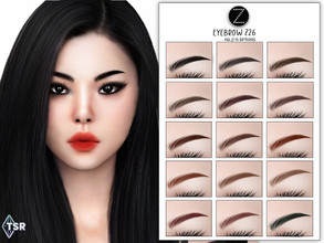 Sims 4 — EYEBROW Z26 by ZENX — -Base Game -All Age -For Female -15 colors -Works with all of skins -Compatible with HQ