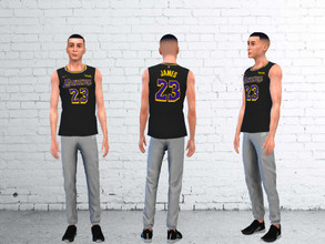 Sims 4 — Los Angeles Lakers Statement Jersey by AeroJay — - Lakers Lebron James Statement Jersey - 1 Color - Don't