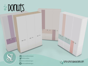 Sims 4 — Donuts Armoire by SIMcredible! — by SIMcredibledesigns.com available at TSR 6 colors variations
