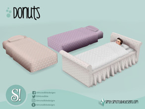Sims 4 — Donuts toddler bed mattress by SIMcredible! — by SIMcredibledesigns.com available at TSR 5 colors variations