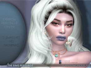 Sims 4 — Eyebrow Piercing R Centered by PlayersWonderland — This is a more centered version of my eyebrow piercings! It