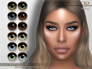 Sims 4 — Eyes N158 by FashionRoyaltySims — Standalone Custom thumbnail All ages and genders 12 color options HQ texture