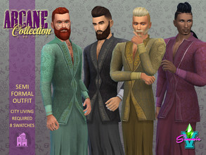 Sims 4 — Arcane Semi Formal by SimmieV — A perfectly elegant outfit for any occasion designed for the discerning wizard