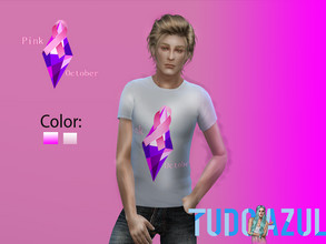 Sims 4 — Top Pink October Male by tudo_azul — base game needed New re-color 2 colors Prohibited re-posting recolors only