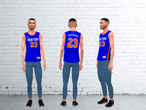 Sims 4 — New York Knicks Away Jersey by AeroJay — - New York Knicks Away Jersey - Mitchell Robinson Number 23 - 1 Color -