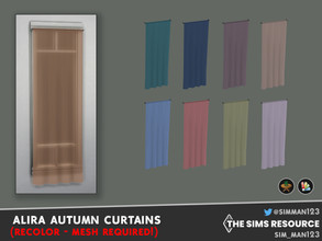 Sims 4 — (MESH REQUIRED) Alira Autumn Curtain by sim_man123 — A collection of fall-themed earthy recolors for my Alira