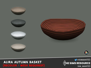 Sims 4 — (MESH REQUIRED) Alira Autumn Basket by sim_man123 — A collection of earthy fall-themed colors for my Alira Deco