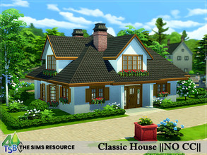 Sims 4 — Classic House || NO CC || by Bozena — The house is located in the Finchwick . Henford-of-Bagley. Place lots in