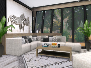 Sims 4 — Akkira Livingroom by Suzz86 — Akkira is a fully furnished and decorated Livingroom. Size: 7x8 Value: $ 14,500