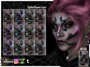 Sims 4 — SpiderQueen Eyes by EvilQuinzel — Spider eyes for your sims! Happy Halloween! - Facepaint category; - Female and
