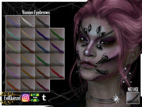 Sims 4 — Venom Eyebrows by EvilQuinzel — - Eyebrows category; - Female and male; - Teen + ; - All species; - 22 colors, -