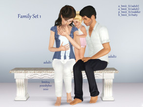 Sims 3 — Family Set 1 by jessesue2 — *7 poses *snap together as designed *pose list compatible Family Set 2-6, also seen