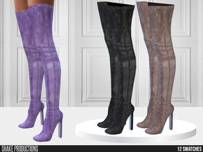 Sims 4 — 771 - High Heeled Boots by ShakeProductions — Shoes/High Heels New Mesh All LODs Handpainted 12 Colors