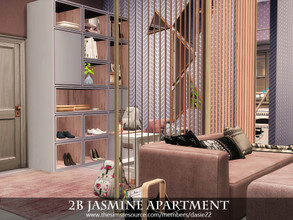 Sims 4 — 2B Jasmine Apartment by dasie22 — The flat was built in San Myshuno in Jasmine Apartments. This charming studio