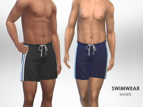 Sims 4 — Swimwear Shorts by Puresim — Swimwear shorts for male sims in 2 colors.