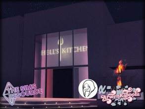Sims 4 — JCTekk Restaurant Signs by ArwenKaboom — Set of Hell's Kitchen signs made in collaboration with Syboubou as per