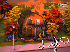 Sims 4 — Loft? by simmer_adelaina — I tried to build a loft for one couple with two bathrooms and a open area plan