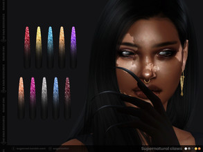 Sims 4 — Supernatural claws | Simblreen 2021 by sugar_owl — Long and scary monster claws for female sims. Come in 15