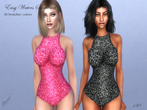 Sims 4 — Easy Waters Swimsuit by pizazz — Easy Waters Swimsuit for your sims 4 game. image above was taken in game so