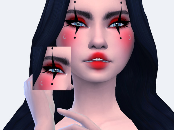 Sims 4 — Freakshow Eyeliner by Sagittariah — base game compatible 1 swatch properly tagged enabled for all occults