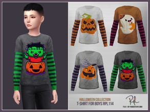 Sims 4 — Halloween Collection T-Shirt for Boys RPL114 by RobertaPLobo — :: T-Shirt for Boys RPL114 Boys - Halloween